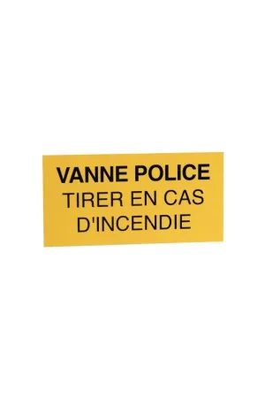 Soldes Étiquette rigide vanne police tirer en cas d'incendie- DIFF - 907037