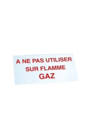 Top Vente Étiquette rigide ne pas utiliser sur flamme gaz- DIFF - 907042