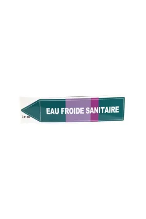 Étiquette souple adhésive eau froide sanitaire- DIFF - 907074 - (X10) Quantité Limitée