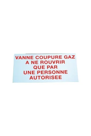 Bon Marché Étiquette rigide vanne coupure gaz- DIFF - 907143