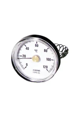Haute Qualité Thermomètre d'applique, Ø 63mm, 0/120°C- DIFF - 606050