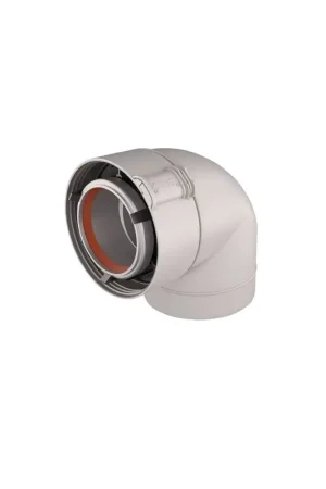 Coude 90° ALU/PVC blanc UBBINK Ø80/125mm- UBBINK - 229521 Authentique