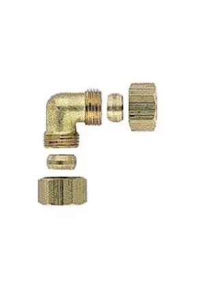 Prix Choc Raccord bicone laiton coudé égal femelle / femelle pour cuivre Ø 12 Réf : D371212