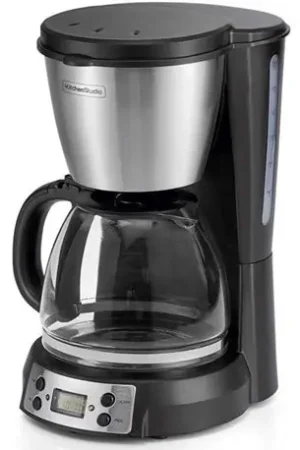 Cafetière 12-15 tasses programmable KSMD250T à filtre inox brossé et noir Seulement Aujourd'hui