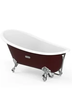 Baignoire fonte Carmen 160x80 cm Bordeaux Promotion