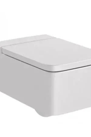 WC suspendu Inspira Square Perle avec abattant frein de chute Top Vente