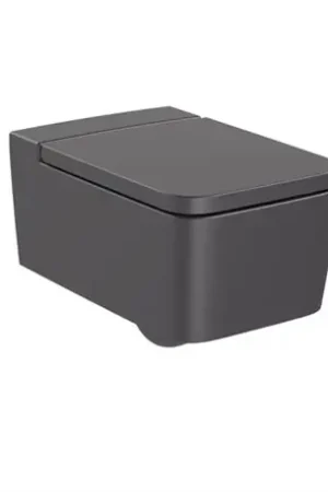 WC suspendu Inspira Square Onyx avec abattant frein de chute Acheter Direct