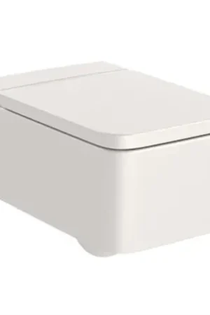 WC suspendu Inspira Square Beige avec abattant frein de chute Offre Exclusive