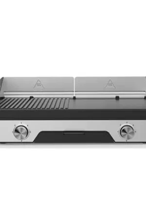 Plancha Gril Duo 2200 PLANCHADUO2200 2200 Watts inox et noir Pas Cher