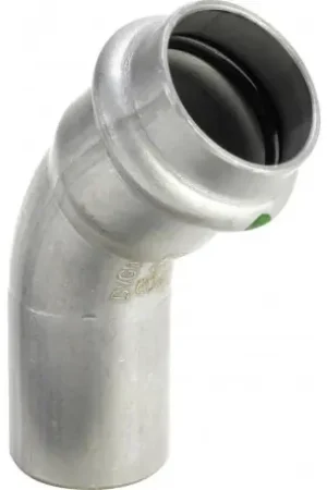 Acheter En Ligne Lot de 10 Coudes plomberie 45 Inox Mâle-Femelle Sanpress avec SC-Contur Ø18 - Réf : 435394