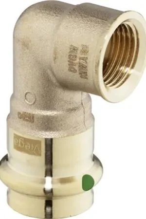 Acheter Direct Lot de 5 Coudes plomberie de transition 90 bronze femelle-femelle Sanpress avec SC-Contur Ø16 1/2" - Réf : 444037