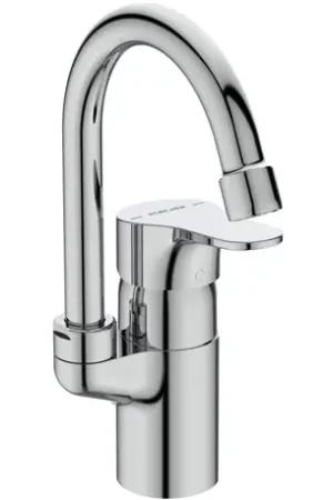 Livraison Express Mitigeur lavabo C2 Olyos col de cygne chromé avec tirette et vidage métal D2620AA