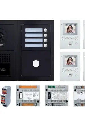 Vente Directe Pack GT vidéo 4 BP GTBV4EB 200456 programmé avec platine noire satin