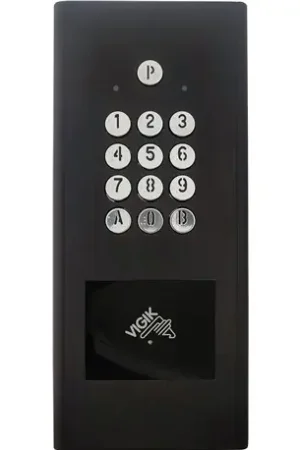 Clavier codé HEACTRBK 150050 avec lecteur Vigik mains libres et gestion en temps réel finition noire Nouvelle Collection