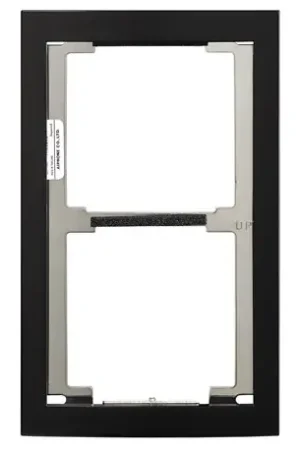 Authentique Façade RAL 9005 avec finition noire satinée cadre 2 modules GF2FB 200440
