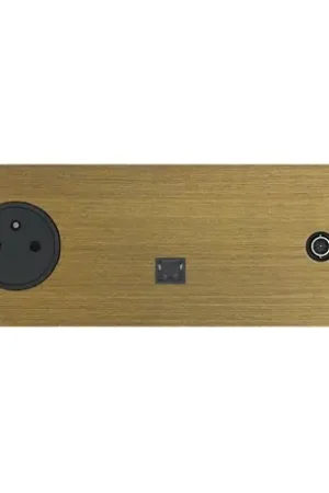 Achat Immédiat Prise de courant 2P+T, RJ45 et TV 16A bronze Art d'Arnould univers Epure 67337
