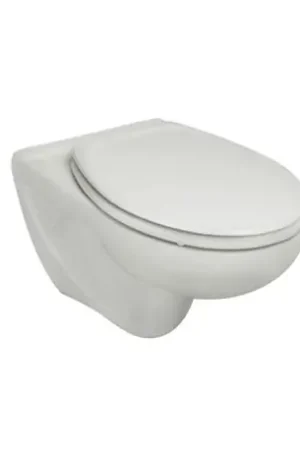 WC suspendu Victoria Blanc 35,5x52,5x40 cm, avec abattant frein de chute Acheter En Ligne