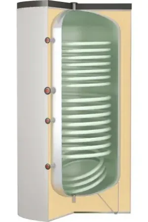 Super Prix Ballon préparateur ECS 300L spécial PAC, 2 échangeurs et revêtement Polywarm