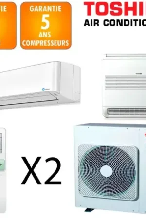 Achat Immédiat Toshiba Bi-split Daiseikai RAS-4M27G3AVG-E + RAS-B10S4KVPG-E + RAS-B18J2FVG-E
