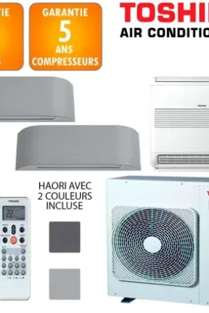 Achat Immédiat Toshiba Tri-split Haori RAS-4M27G3AVG-E + 2 X RAS-B10N4KVRG-E + RAS-B13J2FVG-E