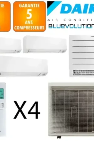 Achat Immédiat Daikin Quadri-split 5MXM90A + 2 X CTXM15A + CVXM20A + FTXM35A