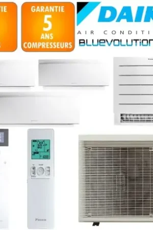 Achat Immédiat Daikin Quadri-split Emura 5MXM90A + CVXM20A + FTXJ20AW+ FTXJ35AW + FTXJ25AW