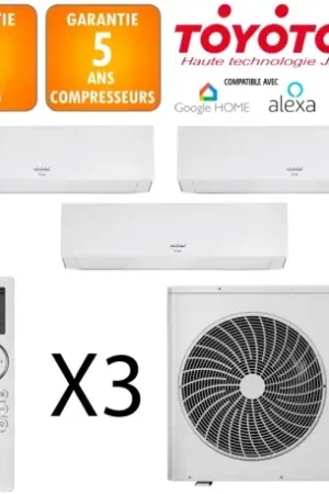 Toyotomi Tri-split MULR32-42INV-5 + 2 X ERAI 9 + ERAI 24 Blanc Offre Exclusive