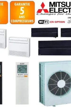 Vente Flash Mitsubishi Quintuple-split MXZ-6F120VF + 3 X MSZ-LN25VGB + MFZ-KT25VG + MFZ-KT35VG