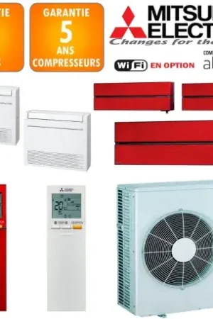 Achat Immédiat Mitsubishi Quintuple-split MXZ-6F120VF + 2 X MSZ-LN18VGR + MFZ-KT25VG + MSZ-LN25VGR + MFZ-KT50VG