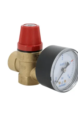Seulement Aujourd'hui Soupape de sûreté NF avec manomètre 1/2'' FF - 3 bar 100 Kw