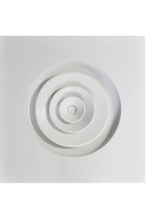 Achat Immédiat Diffuseur circulaire blanc mat Ø 200 pour dalle de faux-plafond de 600x600 mm