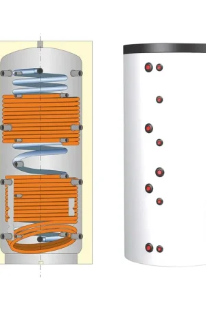Vente Directe Ballon combiné 800 L – 2 échangeurs acier avec production ECS instantanée