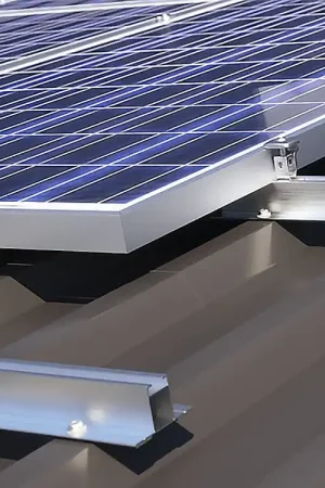 Acheter Direct Fixation Toiture BAC ACIER pour 2 x 7 panneaux solaires PORTRAIT (2 rangées)
