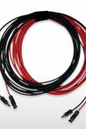 Paiement Sécurisé Rallonges câble solaire 6mm² (noir + rouge) MC4-MC4 (15m)