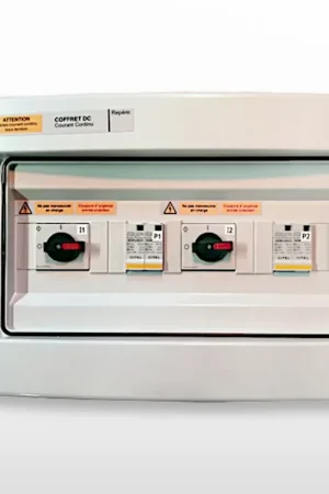 Coffret de sectionnement DC - 2 Entrée / 2 Sortie + parafoudre (600V / 20A) Prix Promo