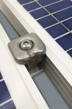 Extension Toiture BAC ACIER pour 1 panneau solaire PORTRAIT (Cadre 30-50mm) Petit Prix