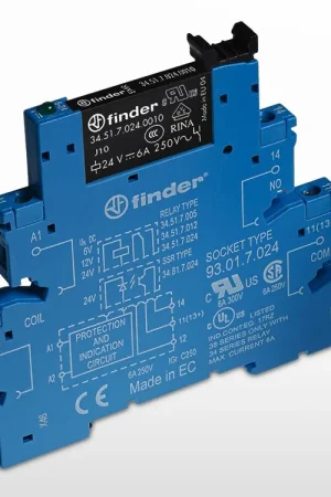 Relais de puissance Finder 6A + Support (24V) Bon Plan