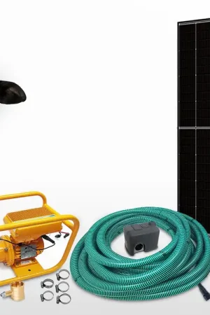 Kit motopompe solaire abreuvoir SOLARIS 500 - pressostat (40m - 2,7m³/h) Prix Bas