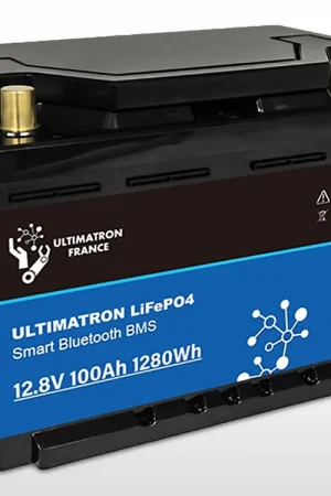 Batterie lithium Compact ULTIMATRON LiFePO4 Smart BMS 12V / 100Ah (1.2kWh) Meilleure Vente
