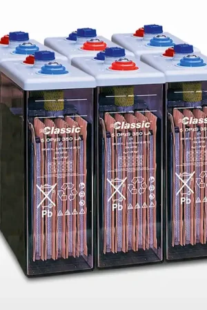 Authentique Parc de 6 batteries EXIDE GNB Classic OPzS Solar 660 (12V / 660Ah (7,9kWh))