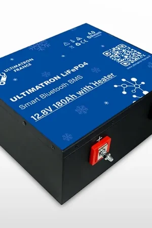 Batterie lithium sous siège ULTIMATRON LiFePO4 Smart BMS 12V / 200Ah (2.5kWh) Promotion Saisonnière