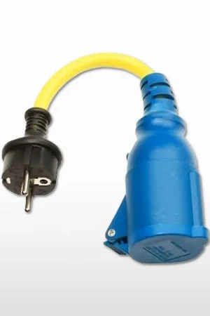 Achat Immédiat Cordon adaptateur fiche Schuko / raccord CEE Victron (250V / 16A)