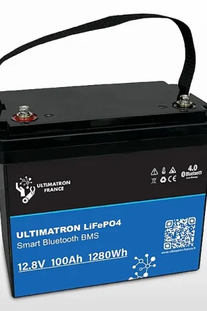 Batterie lithium ULTIMATRON LiFePO4 Smart BMS 12V / 100Ah (1.2kWh) Commander Vite